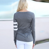 Round neck long sleeve T-shirt