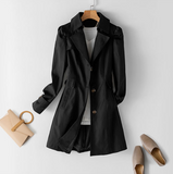 Solid Color Slim Long Sleeve Coat
