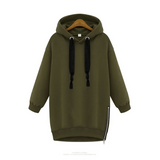 Solid color long-sleeved sweater