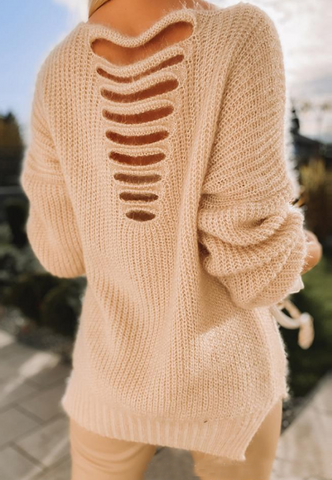Temperament Women'S Long-Sleeved Wool Sweater