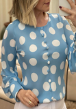 Solid Color Long Sleeve Chiffon Slim Top