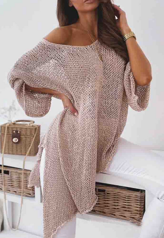 Loose Long-Sleeved Knitting Shirt Tops