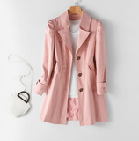 Solid Color Slim Long Sleeve Coat