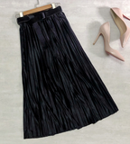 Casual Solid Color High Waist Skirt