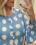 Solid Color Long Sleeve Chiffon Slim Top