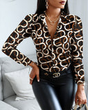 Fashion Sexy Print Long Sleeve Shirt