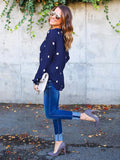 V-Neck Long-Sleeved Chiffon Shirt