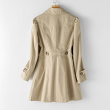 Solid Color Slim Long Sleeve Coat