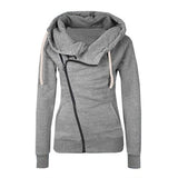 Women hoodies sweatshirts zipper Long Sleeve Warm Female Hoodies