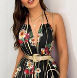 Women'S Sexy Backless V-Neck Jumpsuit