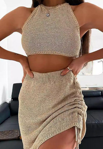 Sexy Sleeveless Two piece Set