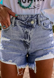 Solid Color Women'S Casual Denim Shorts