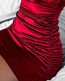 Red Chain Sleeveless Mini Dress