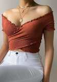 Fashion One Shoulder Short Sleeve Top