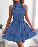 Sweet Blue Women Sleeveless Dress