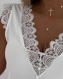 V-Neck White Temperament Elegant Top