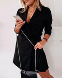 Fashion Sexy Black Long Sleeve Dress