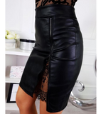 Lace Zipper Slimming Sexy Buttock Wrap Skirt