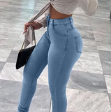 Elegant Blue Denim Pants