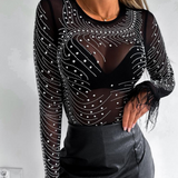 Elegant Temperament Hot Pressed Tight Black Top