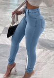 Elegant Blue Denim Pants