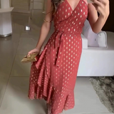 Fashion V-Neck Sling Sleeveless Dress