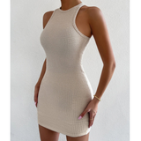 Sexy Solid Color Tight Sleeveless Dress