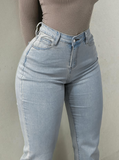 Fashion Elastic Slim Fit High Waisted Flared Jeans
