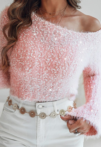 Women'S Pink Long Sleeved Shirt