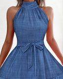 Sweet Blue Women Sleeveless Dress