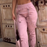 Women's Pink Casual Pants