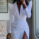 Fashion Women'S White Slit Dress