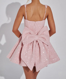 Temperament Bow Sleeveless High Waisted Dress