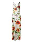 Printed Sling Sexy V-Neck Sleeveless Dress