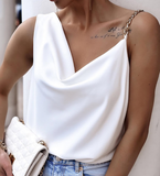 Solid Color Women'S White Sling Sleeveless Top