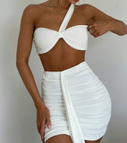 Sexy Sleeveless Bag Hip Vest Two-Piece Suit