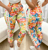 Fashion Letters Printed Pants