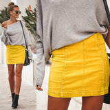 Women'S Solid Color Sexy Bag Hip Skirt