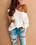 Women'S Long Sleeve Knitted Sweater