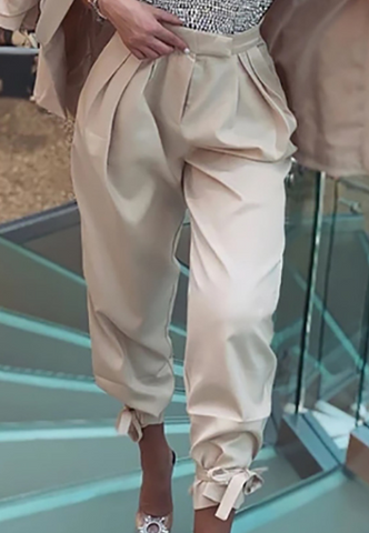 Fashion Apricot Casual Pants