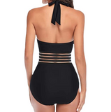 Backless Sexy Solid Color One-Piece Swimsuit