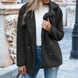 Loose Button Lapel Long Sleeve Cardigan Jacket