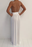 FASHION V-NECK BACKLESS DRESS