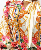Women Long Sleeve Printed Chiffon Top