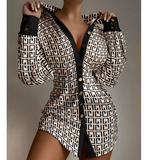 Fashion Sexy Print Long Sleeve Dress