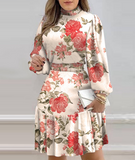 Long Sleeve Printed Dress