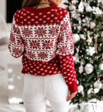 Round Neck Casual Long-Sleeved Knitted Sweater