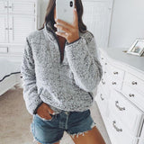 Long Sleeve Zipper Pocket Sweater