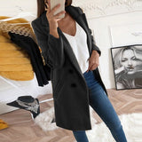 Solid Color Button Long Sleeve Coat