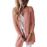 Slim Long-Sleeved Knit Cardigan Sweater Jacket